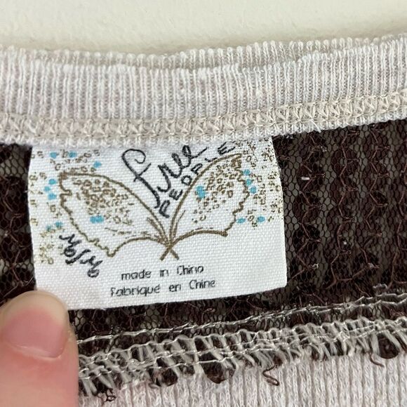 Free People Newbie Thermal Trinket Long Sleeve Henley in Oatmeal | Size Medium - Picture 5 of 9